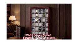Silipull 30 Piece Watch Display Case Wall Mounted White