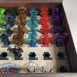 Skylanders Trap Team Collector Storage Display Case Chest with 34 Crystals Lot