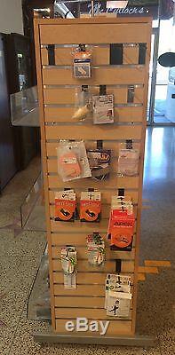 Slat Wall Retail Display Case Store Fixture with Adjustable Acrylic Shelving