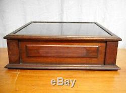Sm. Antique Country Store Display Case Counter Top HICKOK MFG. CO Belt Buckles