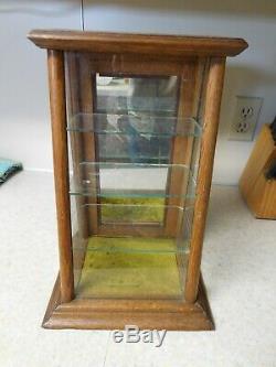 Small Antique CHEWING GUM Mercantile COUNTRY STORE, Oak & Glass, Display Case