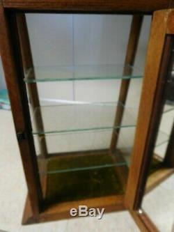 Small Antique CHEWING GUM Mercantile COUNTRY STORE, Oak & Glass, Display Case