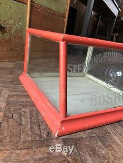 Small Antique Hardware Store Countertop Display Case, Sterling Fountain Pen Co