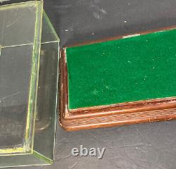 Small Antique Wood Glass Store Display Case Showcase Box