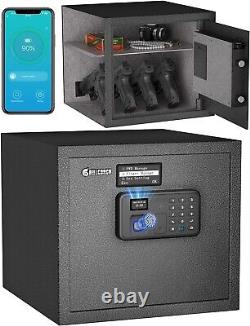 Smart Gun Safe for Multiple Pistols Automatic Lock Safe Box with LCD Displa