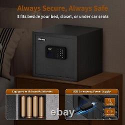 Smart Gun Safe for Multiple Pistols Automatic Lock Safe Box with LCD Displa