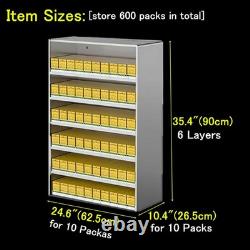 Smoke Retail Cabinet Aluminium Showcase Display Rack with Automatic Pusher