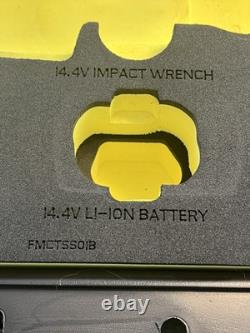 Snap-On Hi-Viz YELLOW CASE & FOAM ONLY 62pc Cordless Impact Kit STORAGE Display