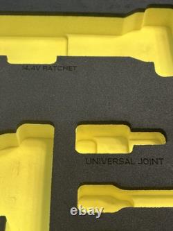 Snap-On Hi-Viz YELLOW CASE & FOAM ONLY 62pc Cordless Impact Kit STORAGE Display
