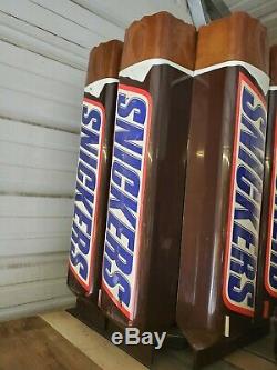 Snickers Candy Bar Store Display Case Large 3D Rolling Great Halloween Prop