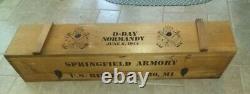 Springfield Armory 30 cal M1 D-Day Wooden display/storage Box New Open Box