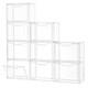 Stackable Storage Bins, Clear Acrylic Display Case, 9-Pack Acrylic Boxes with