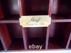Steiff Vintage Wooden Shelf Wall Display Case for Bear Store/Home 22.5x13x4.25