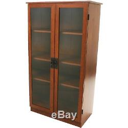 Storage Cabinet Glass Doors Office Bookshelf Lawyer Shelves Closed Display Case