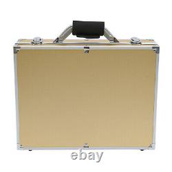 Storage & Display Aluminum Alloy Box Case Holds 100 Coin Holders Slabs Gold