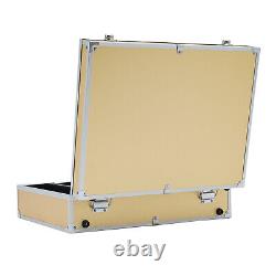 Storage & Display Aluminum Alloy Box Case Holds 100 Coin Holders Slabs Gold