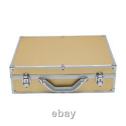 Storage & Display Aluminum Alloy Box Case Holds 100 Coin Holders Slabs Gold