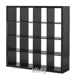 Storage Organizer Shelves 16 Cube Display Case Books Media Records Multi Color