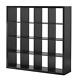 Storage Organizer Shelves 16 Cube Display Case Books Media Records Multi Color