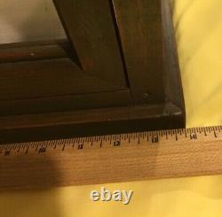 Store Counter Top Wooden Display Case With Side & Back Glass & One Glass Shelf