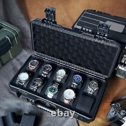Suitcase Waterproof Display Watch Storage Bracket Durable Box Case 6-24 Slots