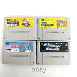 Super Famicom Cart Storage Display Mario World Case with 8 Japanese games