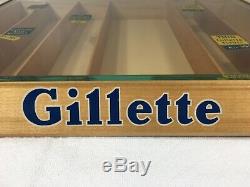 Super Nice Vintage Gillette NOS Store Display Case