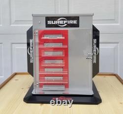 SureFire Gun ShowithStore Illuminated Rotating Display Case For Optics, Flashlight