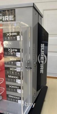 SureFire Gun ShowithStore Illuminated Rotating Display Case For Optics, Flashlight