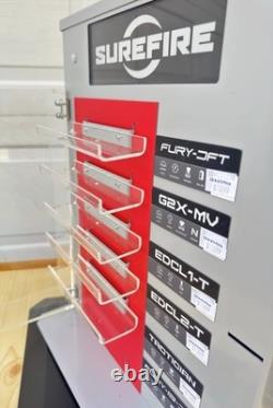 SureFire Gun ShowithStore Illuminated Rotating Display Case For Optics, Flashlight