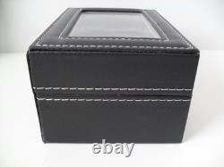 TAG Heuer 3 Piece Watch Box Display Storage Case Black With Accent Stitching