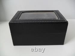 TAG Heuer 3 Piece Watch Box Display Storage Case Black With Accent Stitching