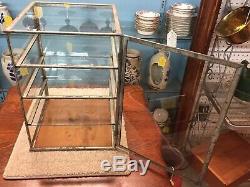 TIN & GLASS FULL VIEW STORE COUNTER TOP PIE/DISPLAY CASE WithTHREE GLASS SHELVES