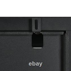 Tall Storage Cabinet With LED Light Adjustable Glass Shelves Curio Display Case US