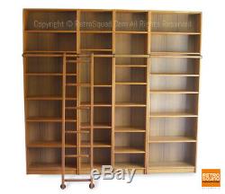 Teak Danish Modern Library Wall Unit Display Bookcase Case Credenza MCM Storage