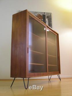 Teak Hundevad Bookcase Display Case Credenza Danish Modern Storage Mid Century
