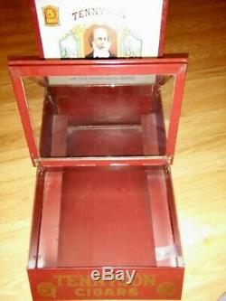 Tennyson 5 Cent Cigar Store Tin Litho Counter Tobacco Store Display Case 1920s