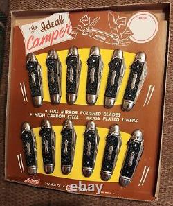 The Ideal Camper Pocket Knife Hardware/General Store Display 12 Knives NEW