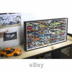 Toy Car Display Case Storage Cabinet Hot Wheels Wall Mounted Rack Organizer