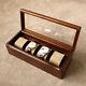 Toyooka 4 collection Slot Storage Craft Wooden Alder Watch Case Box Display