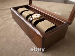 Toyooka 4 collection Slot Storage Craft Wooden Alder Watch Case Box Display