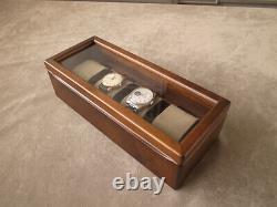 Toyooka Craft Wooden Alder Watch Case Box Display 4 collection Slot Storage NEW