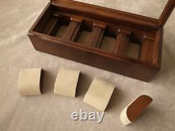 Toyooka Craft Wooden Watch Case Box Display 4 collection Slot Storage SC114