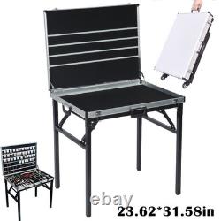 Trade Show Display Case for Cards 32 x 24Aluminum Portable Display with Wheels