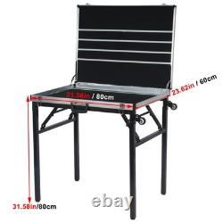 Trade Show Display Case for Cards 32 x 24Aluminum Portable Display with Wheels