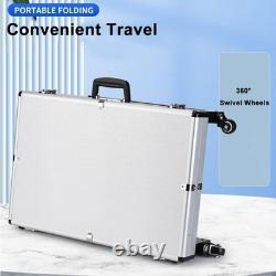 Trade Show Display Case for Cards 32 x 24Aluminum Portable Display with Wheels