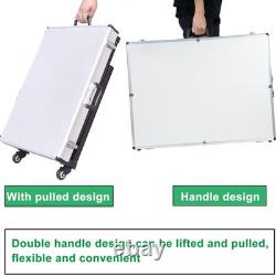 Trade Show Display Case for Cards 32 x 24Aluminum Portable Display with Wheels