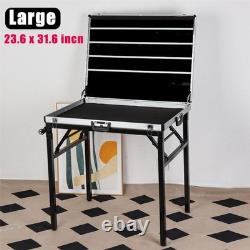 Trade Show Display Case for Cards 32 x 24Aluminum Portable Display with Wheels