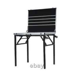 Trade Show Display Case for Cards 32 x 24Aluminum Portable Display with Wheels
