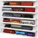 Train Display Case 24 HO N Car 1/64 Model Locomotive Wall Shelves White Cabinet